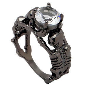 New Skeleton Skull Goth Ring Sz 5